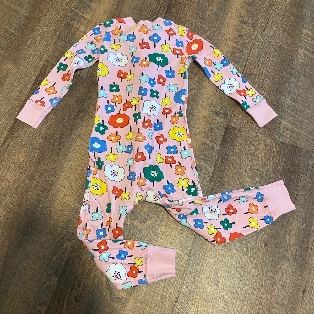 Hanna Andersson Floral Kids One Piece Pajamas Size 3T - Picture 5 of 5